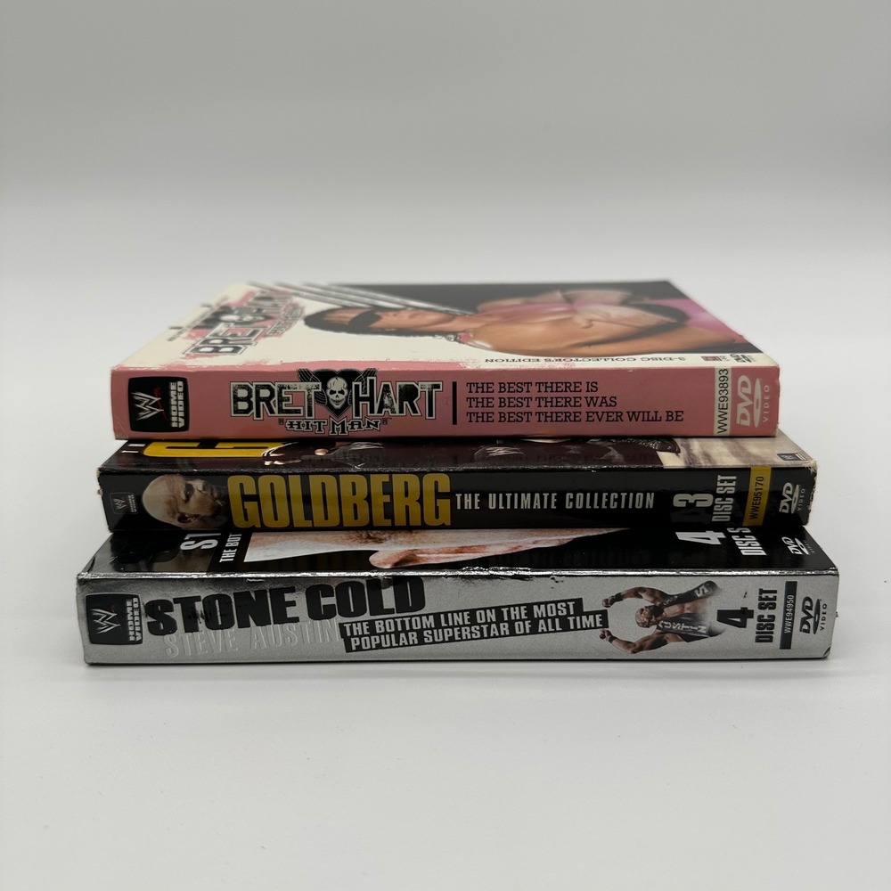 WWE Legends DVD Bundle Bret Hart Goldberg Stone Cold Austin 10-Disc Box Sets